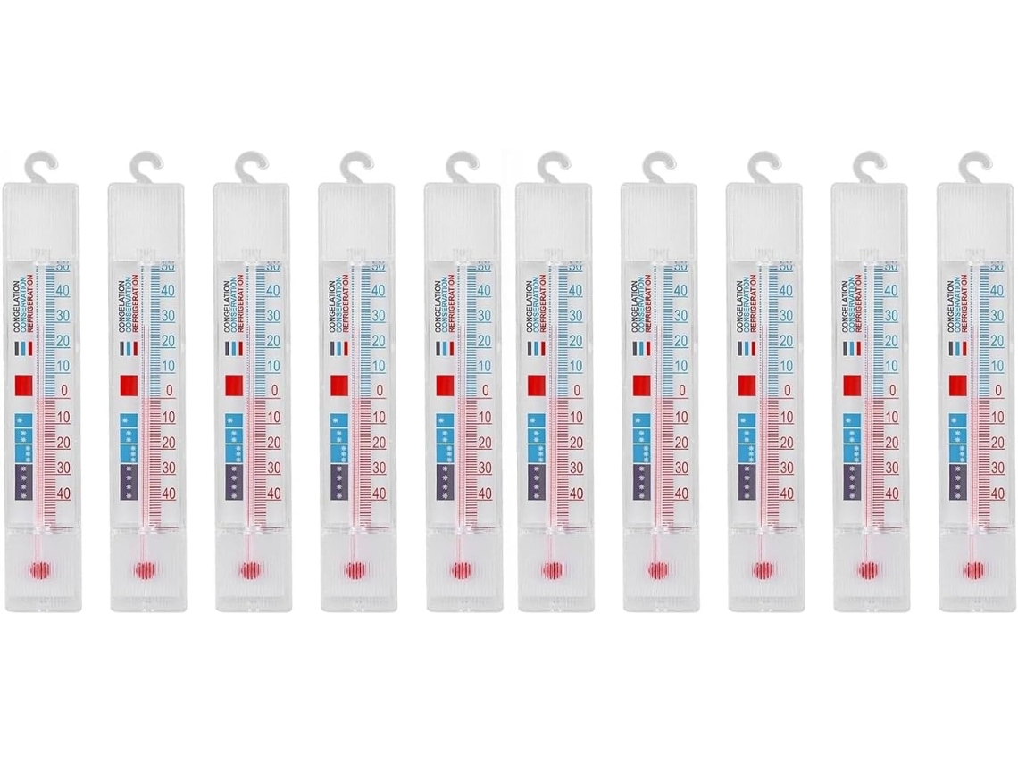 Lurelia Termómetro Analógico, 8 Unidades, Para Frigorífico E Congelador, Alta Precisão, Visor Fácil Leitura, Suporte Prático, Uso Comercial