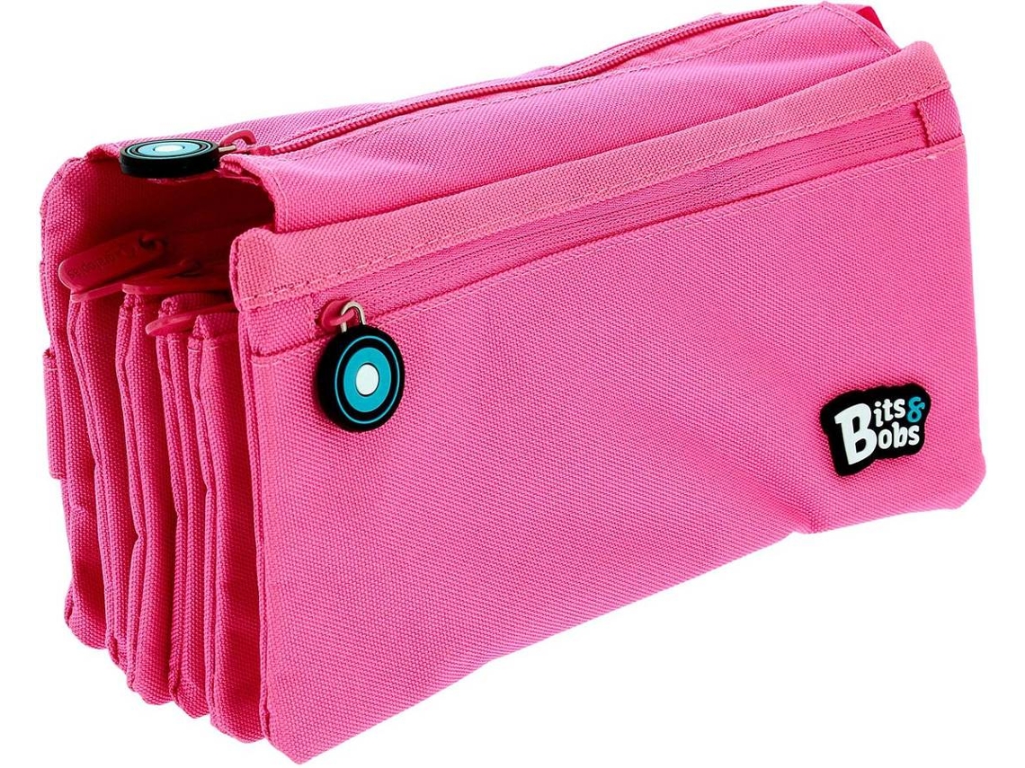 Estojo Escolar GRAFOPLÃS Escolar (Poliéster - 23 x 12 x 8 cm - Rosa)