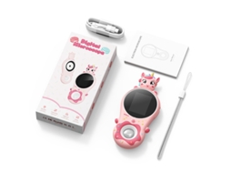 Lurelia Microscópio Digital 500x/28x, Com 8 Led, 2 Polegadas, Cor Rosa Para Inspeção De Detalhes