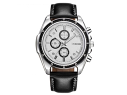 Reloj De Pulsera Analógico De Cuarzo Para Hombres Con Correa De Pu Moda Empresarial