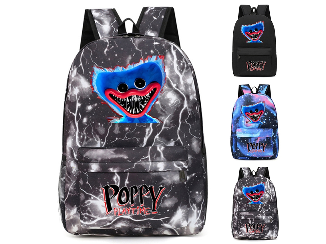 Mochila Infantil Poppy Playtime Huggy Wuggy Com Organizador De Material Escolar Aquaforge