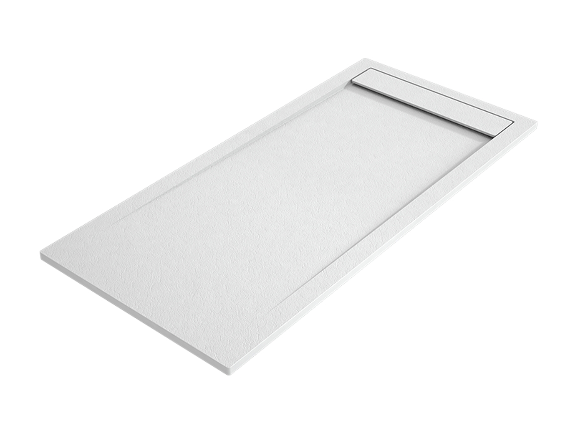 Base De Chuveiro Ambar 80x170 Cm Branco Grelha Branco