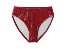 Sutiãs de Couro Patente com Efeito Molhado para Homem, Cintura Elástica, para Club, Dança de Pólo Vermelho