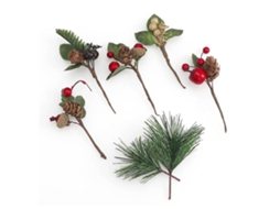Laxiscreed Conjunto De Ramos De Pinheiro Natural Com Piões Para Decoração De Natal