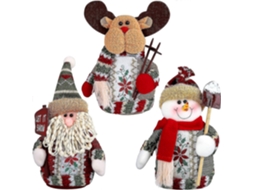 Rebe decoraciones de Mesa Navideñas: Papai Noel, Boneco de Neve e Reno Pacote de 3