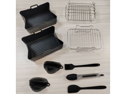 Forro De Silicone Para Fritadeira A Ar , 7,8 Polegadas, Reutilizável (2 Peças) Preto Hexinyigjly