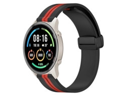 Pulseira De Silicone Dobrável Com Fecho Magnético Para Xiaomi Mi Watch Sport 22mm