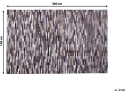 Tapete Ahilli (Castanho - Pele Genuína - 140x200x0.6 cm)