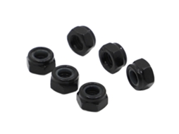 Porcas Sextavadas Autotravantes Com Inserto De Nylon Em Aço Carbono Preto M2 5 M3 M4 M5 M6 M8 M10 M12 M16 20 Peças