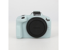 Capa Silicone HEXINYIGJLY para Canon R50leve Antirriscos, Acesso Total Tripé Verde Gelatinoso