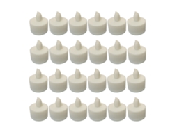 Baok-24 Peças De Velas Led Elétricas Sem Fogo Para Festa De Aniversário Luz Amarela Com Camada Branca