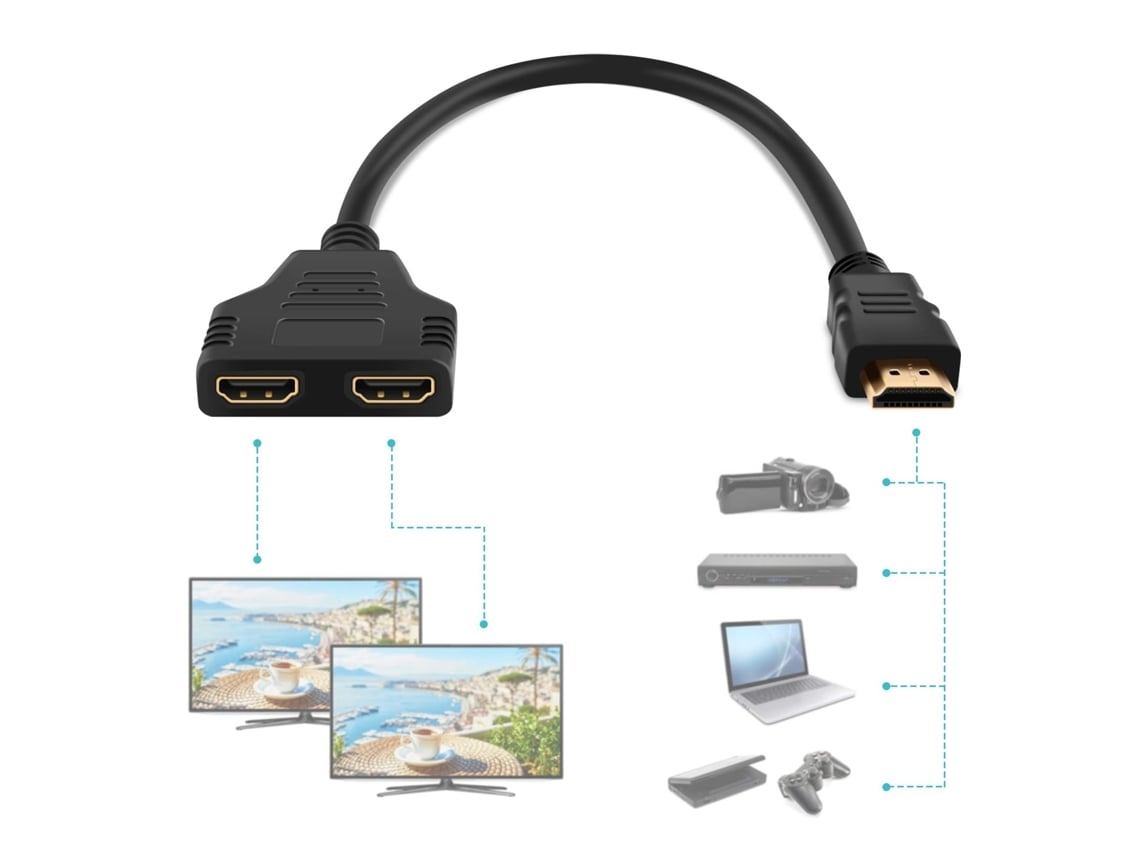 Divisor Hdmi Fêmea Cabo 1080p 4k Alta Velocidade para Pc Tv Portátil Jogos STELASPLEN