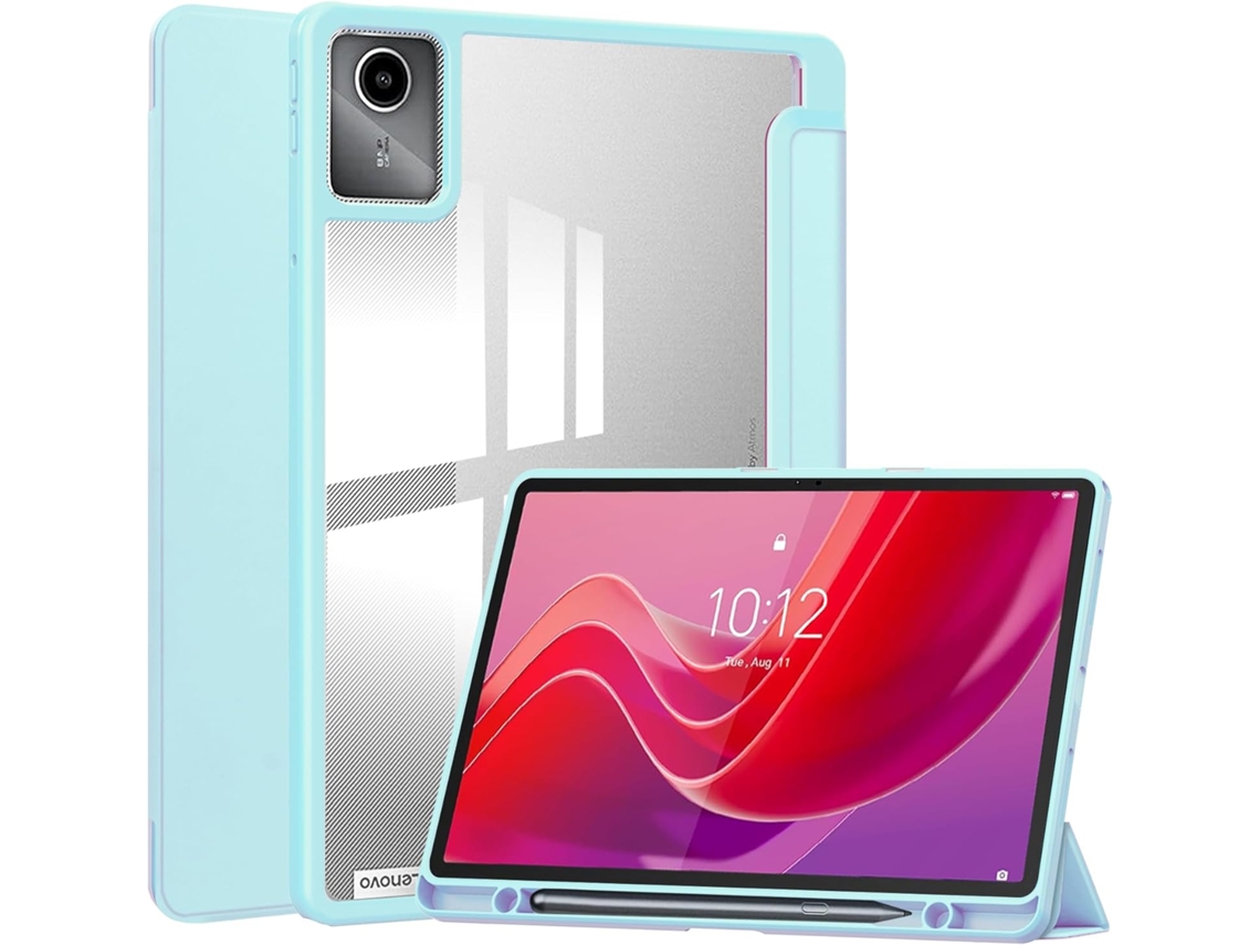 Capa Protetora Transparente Em Acrílico Tpu Macio Para Tablet Lenovo M11 De 11 Polegadas Azul Claro Tuotuo (tb330fu)
