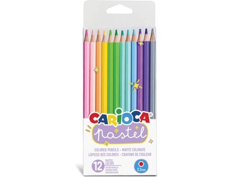 Carioca - Caixa de 12 Lápis de Cor Tons Pastel