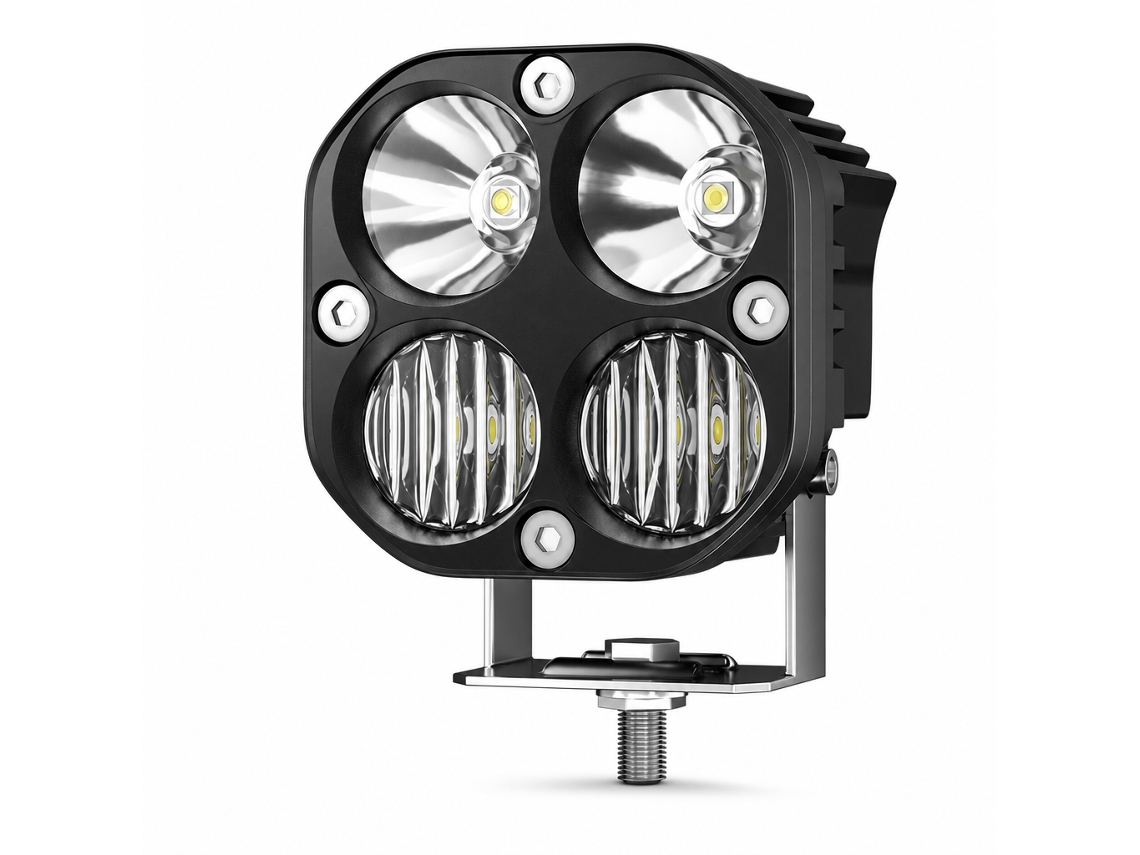 Farol De Trabalho Led 40 W Branco De Luz Fixa Para Motocicleta E Veículos Todo-o-terreno