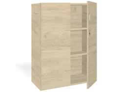 Armário de arquivo com portas. 3 prateleiras. 120 x 90 x 40 cm. Carvalho-Carvalho. OFILIKE