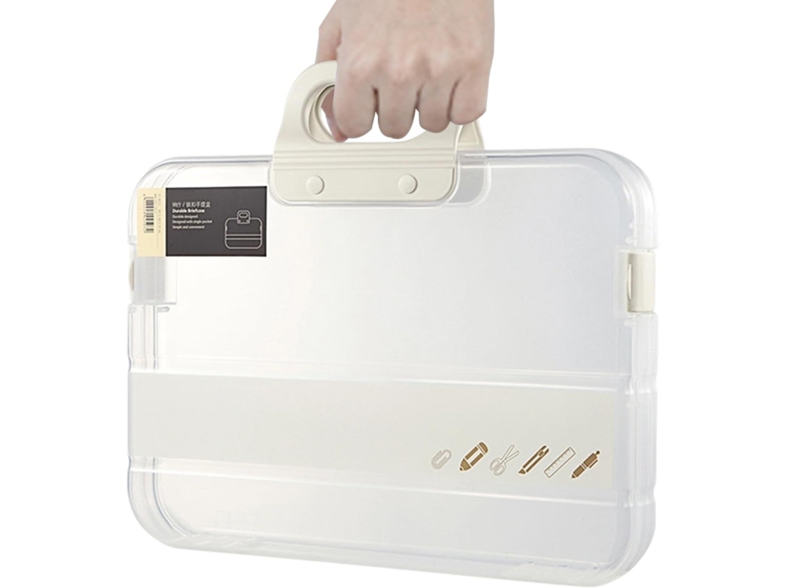 Bolsa Para Documentos| Portátil Transparente A4- Estojo Arquivos Com Alça| Ideal Casa, Viagens, Escritório,