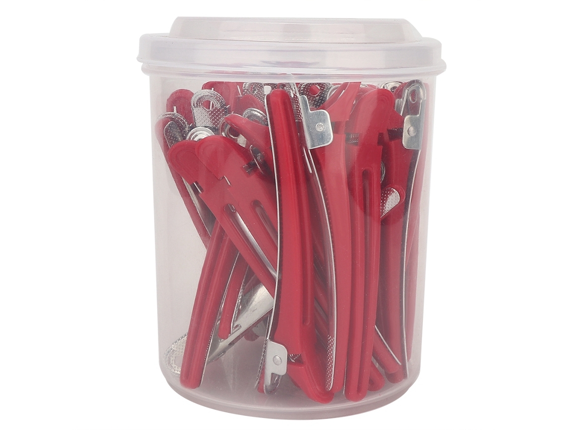 2026 30 Clips para Salón de Belleza, Ferramenta de Penteado para Salones de Belleza Y Barberías (vermelho)