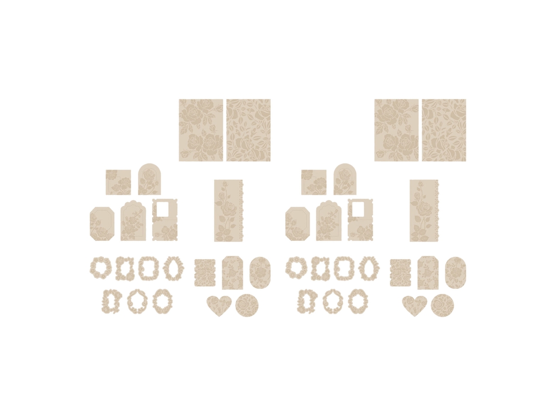 40 Pegatinas Decorativas De Flores Grabadas Para Diários Scrapbooking E Envelopes Diy