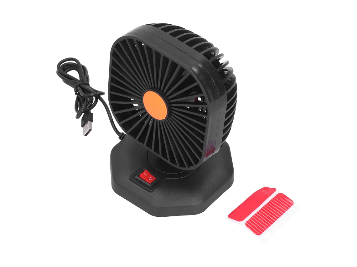 Ventilador Usb Carro Rotativo 360° Abs 5v 2a