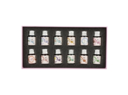 Tinta para Caneta de Vidro com Pó Dourado e Aroma Floral, 12 Cores AQUAFORGE