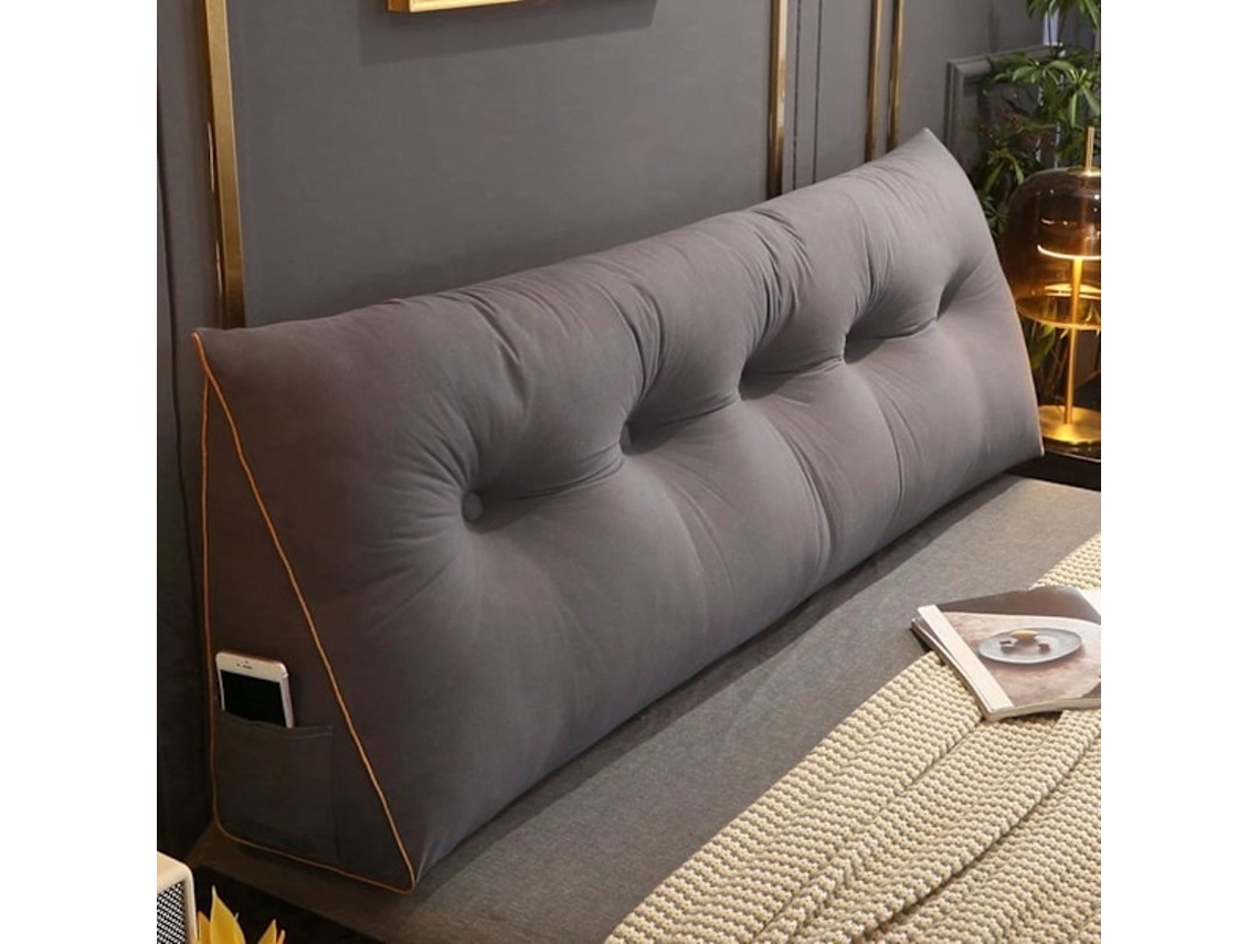 Lurelia Travesseiro, Ergonómico, Capa Lavável, Para Dormir De Lado, 60 X 20 X 50cm, Cinza Escuro / Cinza