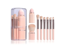 Conjunto de Pincéis de Maquilhagem Portátil 8 em 1 para Viagem com Esponja de Beleza