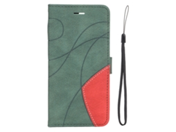 Capa Carteira Flip LAXISCREED com Costura Bicolor
