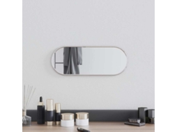 Vidaxl Espelho De Parede 40x15 Cm Oval Prateado