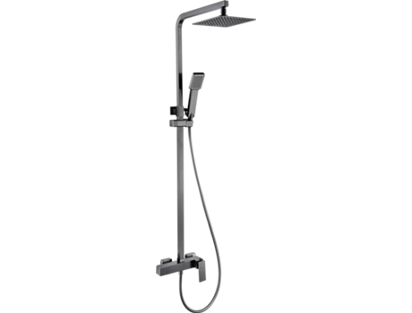 Coluna de Duche Extensível Pulverizador Quadrado Termostático Gun Metal MICE COLLECTION