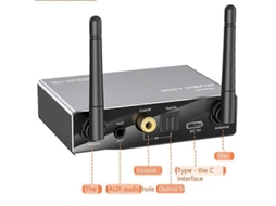 Adaptador De Áudio Sem Fio 6 Em 1: Dac, Bluetooth 5.3, Receptor, Transmissor, Óptico, Coaxial, Aux, Rca, Usb E Tf.