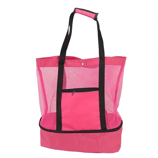 Bolsa de praia multifuncional em tela com zíper superior, resistente, jardim e camping AQUAFORGE