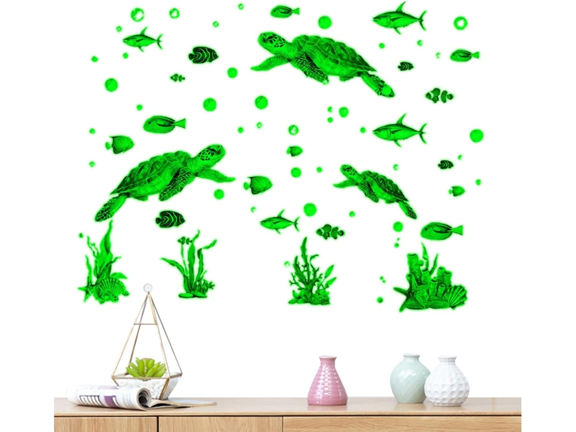 Adesivos De Parede Com Tema Submarino, Adesivos Brilhantes Para Crianças, Removíveis | Decoração