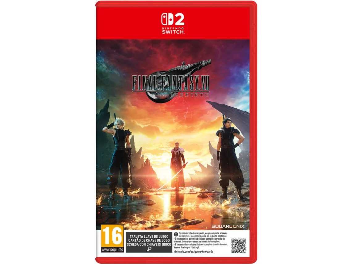 Jogo Switch 2 Final Fantasy VII Rebirth + Carta Promocional Exclusiva de Magic: The Gathering – Final Fantasy (Outlet Caixa Aberta)