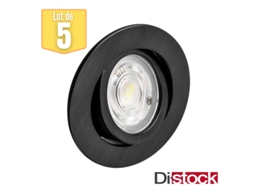 Conjunto de 5 Pontos de Led 3N1 Redondo Preto 7W Ip20 BRAYTRON