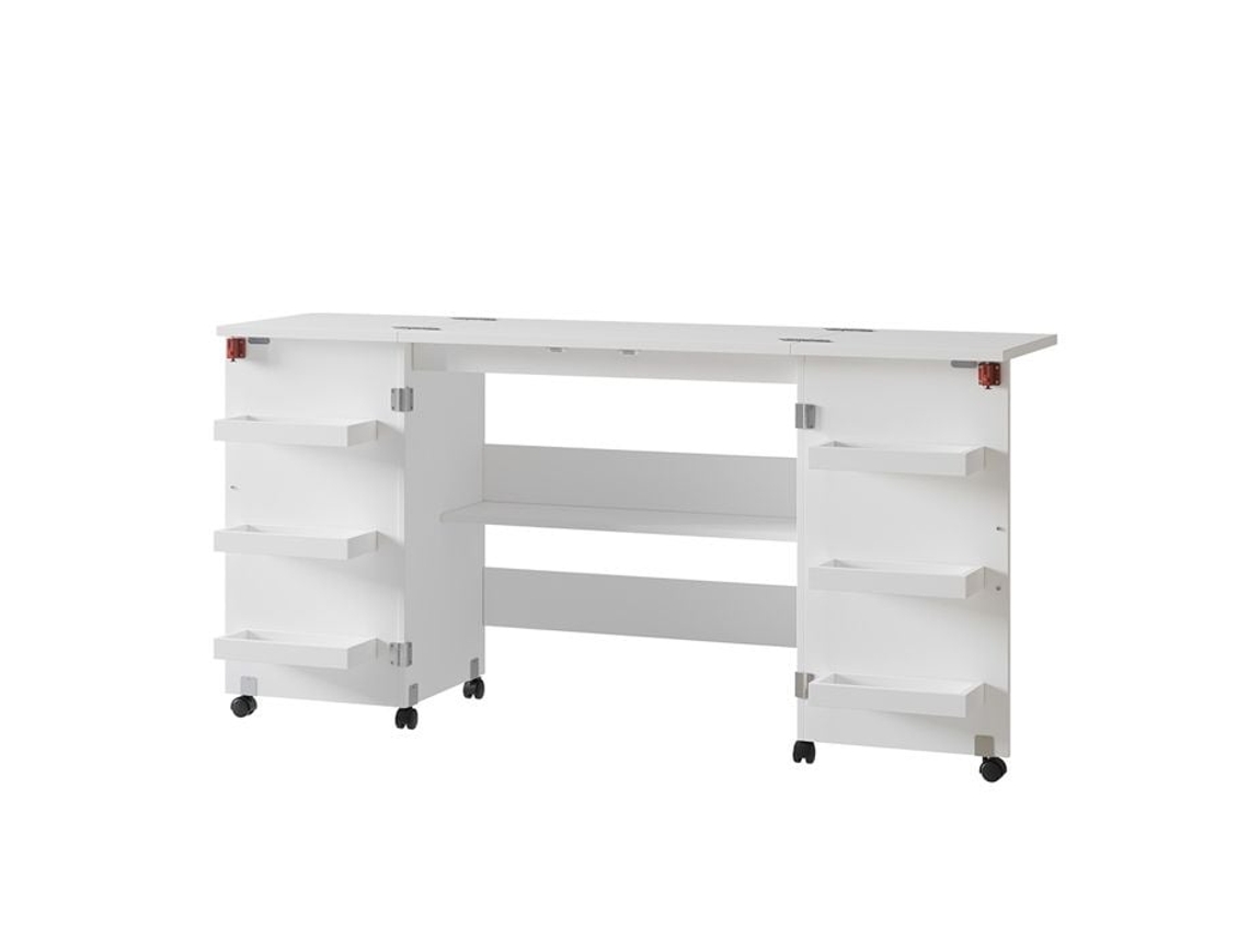 Mesa de Costura Dobrável Branco 160 X 80,2 Cm VICCO