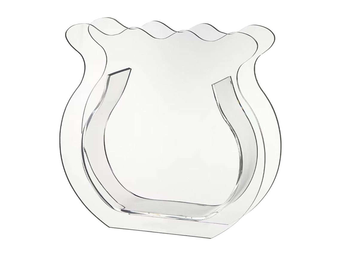 Aquário pequeno e moderno em acrílico transparente e espesso da Baok-glass para casa, escritório e quarto.