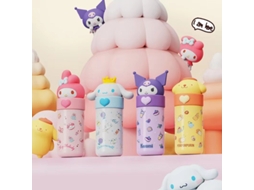Copo de água portátil Brilvibera com personagens de anime da Sanrio em aço inoxidável.