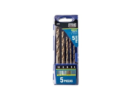 Conjunto De Brocas Stein Cobalto 4 A 10 Mm Din 338 5 Peças