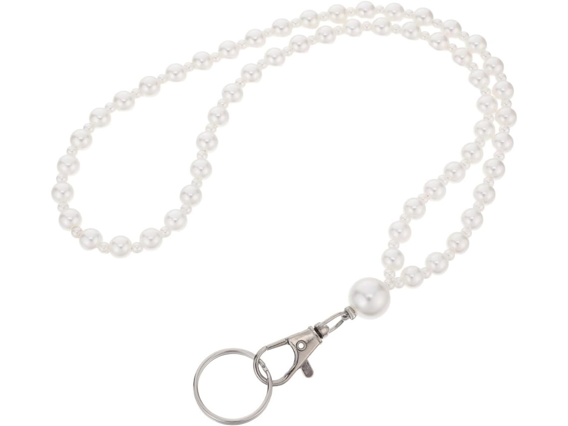 Lurelia Porta-crachá Com Cordão Com Chaveiro Branco Para Escritório E Escola