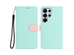 Capa Para Samsung Galaxy S25fe Magnético Carteira Rfid Alça Verde Czhhmart