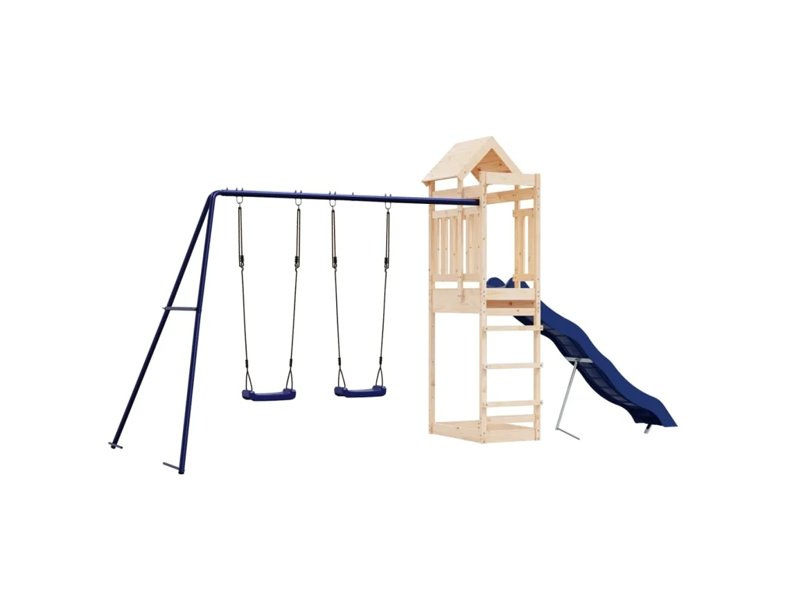Conjunto de brincar p/ exterior VIDAXL madeira de pinho maciça