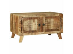 Vidaxl Mesa De Centro Castanho 80 X 54 X 45 Cm Madeira De Manga Maciça