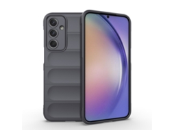 Capa Halinuia Para Samsung Galaxy M35 Magic Shield Tpu Flanela Cinzento Escuro (proteção Integral, Interior Em Flanela)