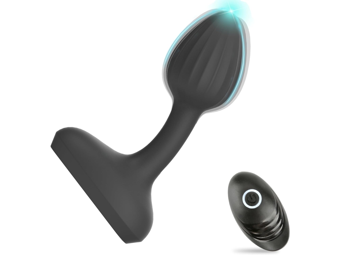 Vibrador Com Comando E Plug Anal, 10 Modos De Vibração, Estimulador De Ponto G E Clitóris, Plug Anal À Prova De Água (preto)