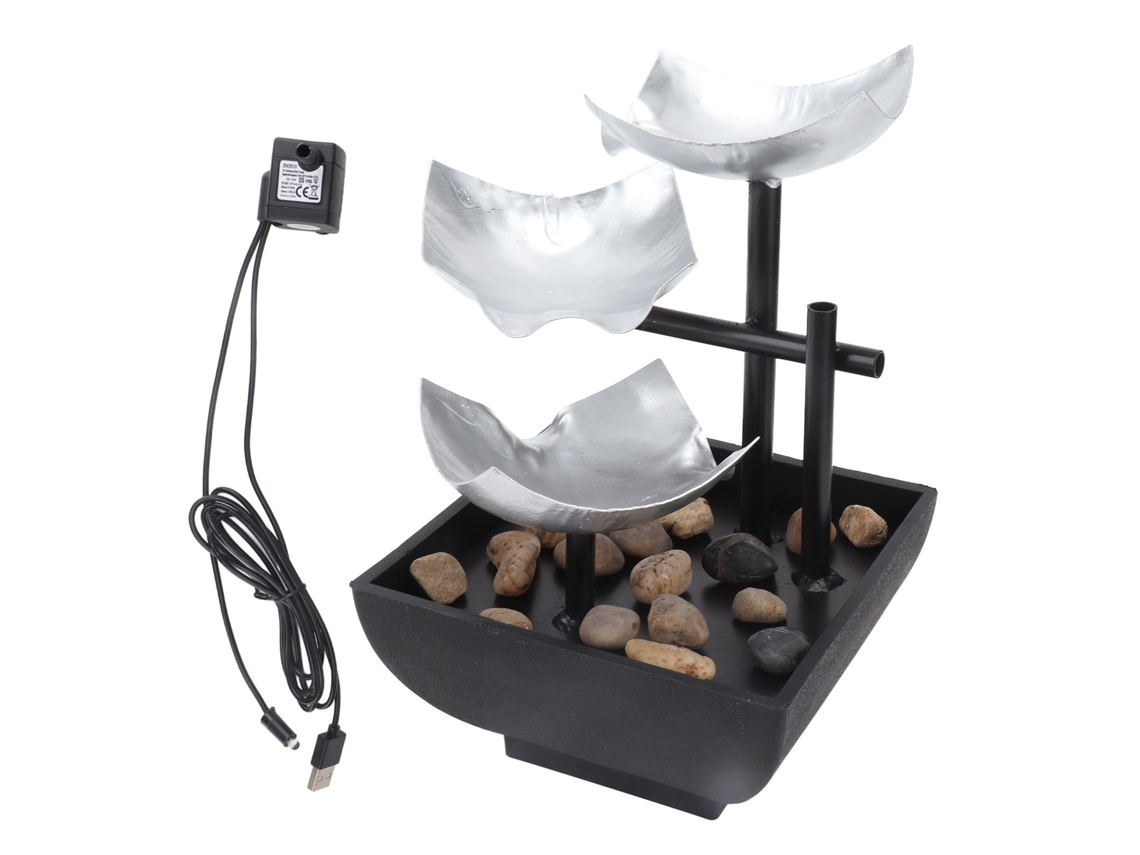 Fonte Decorativa de Água Fluxo Zen com 3 Níveis USB | S/MARCA