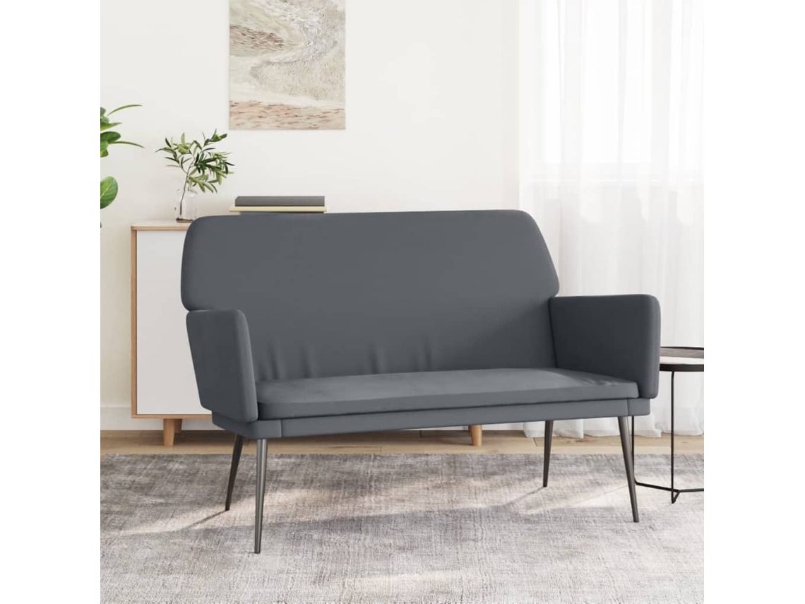 Vidaxl Banco 108x79x79 Cm Veludo Cinzento-escuro