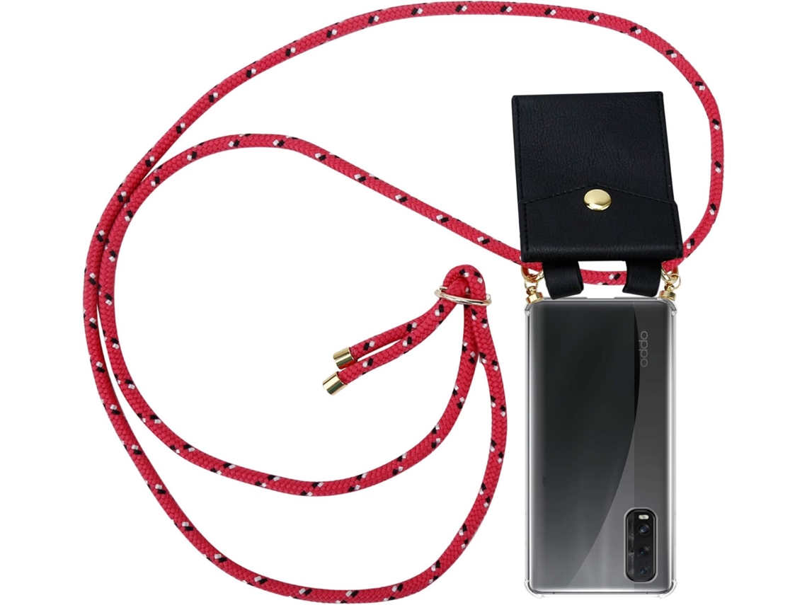 Correia Encontrar Colar Proteção Anéis Ouro Pescoço para Oppo Oppo Find X2 HONGWE. Silicone Transparente