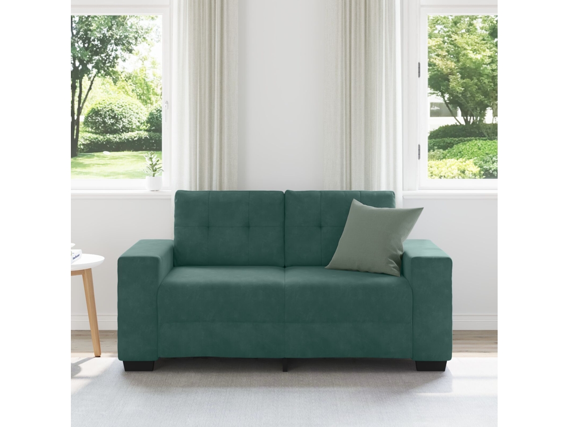 Sofá Loveseat | Sofá De Casal Verde Escuro 120 Cm Em Veludo Da Wsd467737 Lovely Home