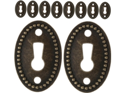 Betooky Conjunto De 10-tampas Ovais Liga Zinco Para Fechaduras Em Paredes E Gavetas, Versáteis E Com Inspiração Vintage